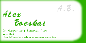 alex bocskai business card